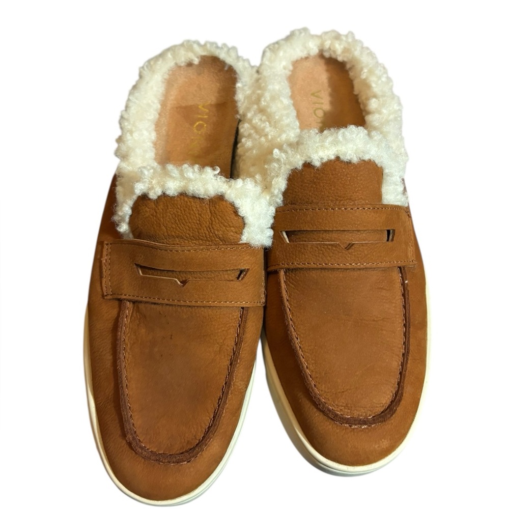 Vionic Brown and Cream Mules